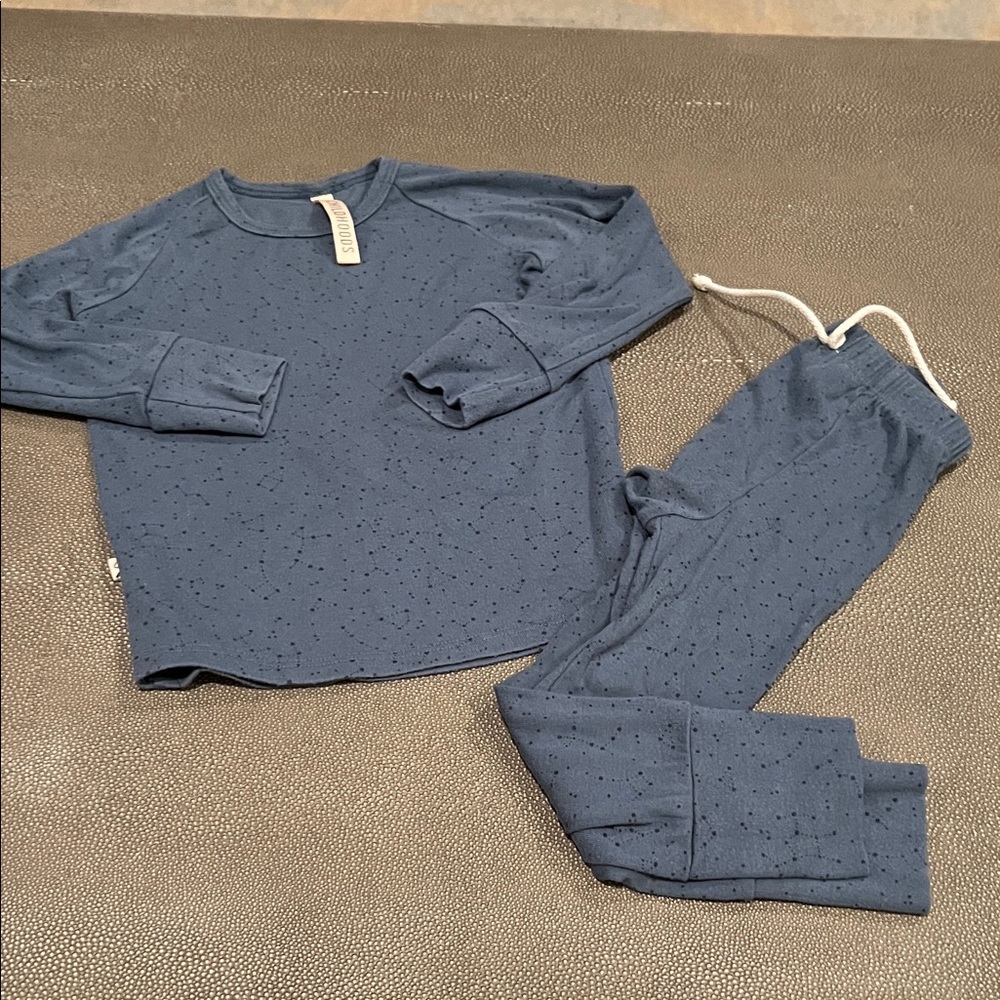 Comfy Kids Speckled Blue Pajama Set